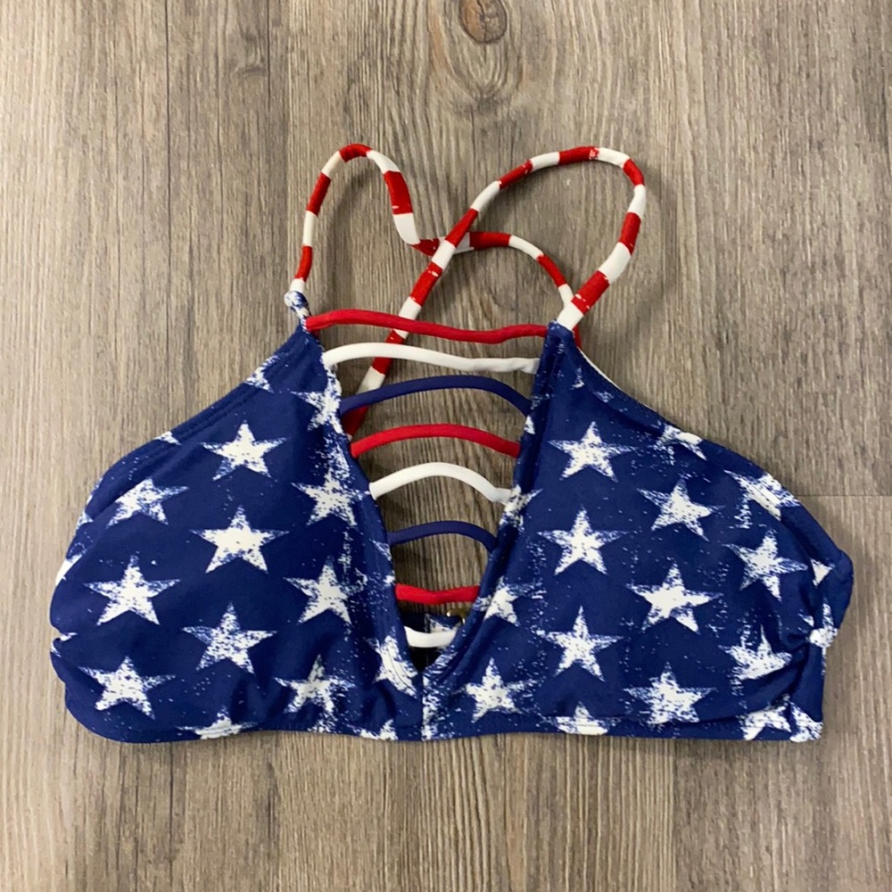 American Flag Bikini Top
